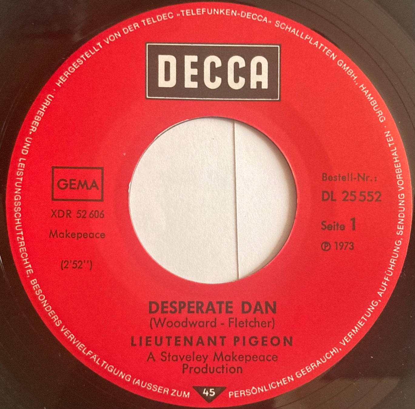 Dischi in vinile: LIEUTENANT PIGEON - DESPERATE DAN – Usato da Poliez-Pittet venduto da Newtown-Records 2
