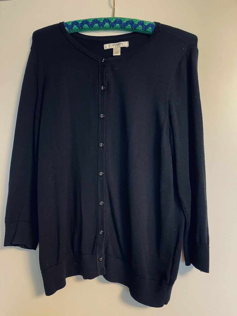 Giacche: Schwarzes, feines Strickjäckchen, 3/4 Arm,55% Seide, 45% BW – Usato da Winterthur venduto da ing_pd8f