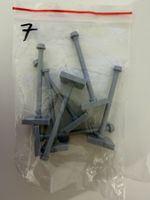 Lego 7 x Support 2 x 2 x 5 Bar on Tile Base 98549