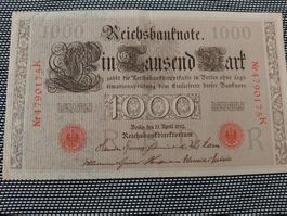 Superbanknote 1000 Mark   1910 Deutsches Reich ab Fr.  1.--