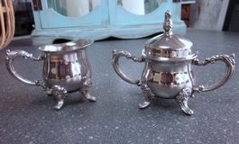 Vintage Zuckerdose+Milchkännchen Barockstil Godinger 80/90er