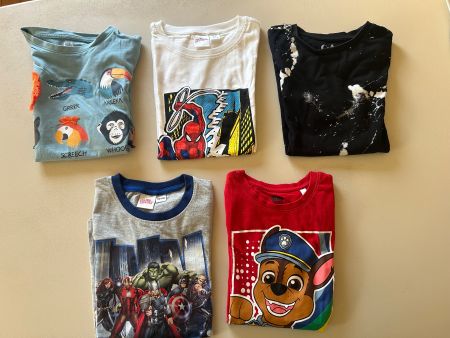 5 Baumwoll T-Shirts Kids 134-140 wenig getragen