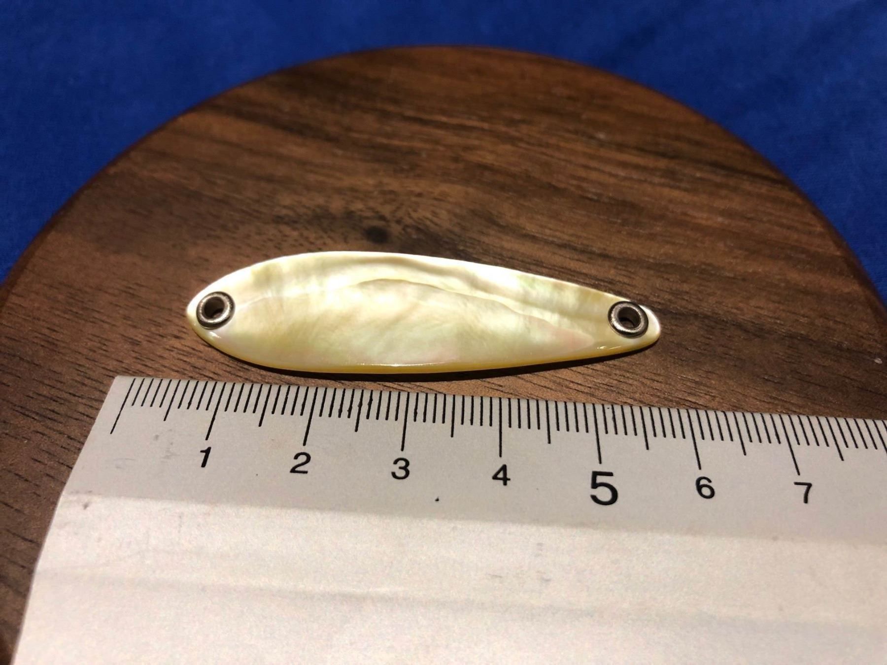Esche: Perlmuttspange "Tropfen", hell, ca. 55mm – Nuovo (secondo la descrizione) da Arbon venduto da Helmuth 5