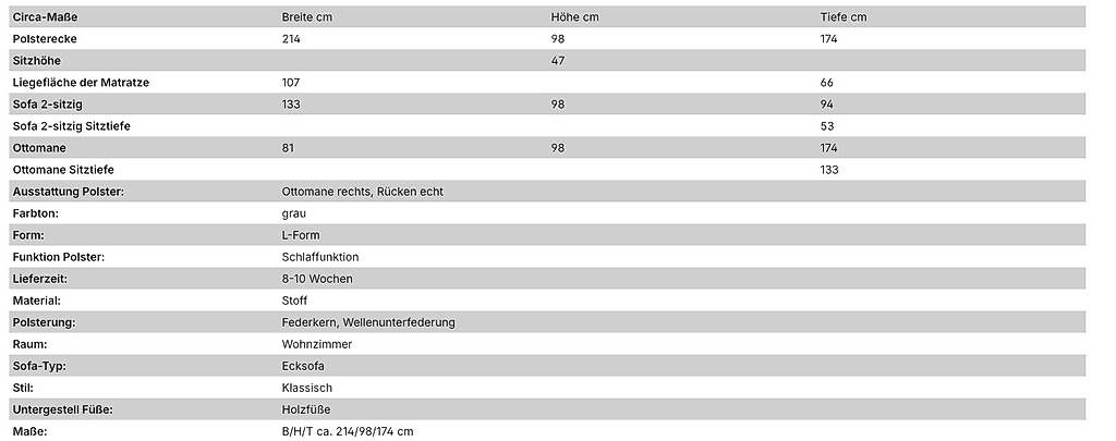 Divani: Ecksofa mit Ottomane und Schlaffunktion – Usato da Wald ZH venduto da Froeschl 4