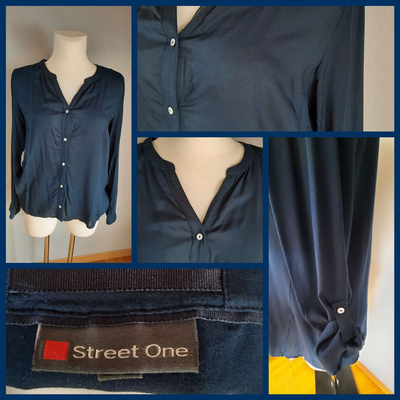 Camicette: ***STREET ONE*** Bluse blau-grün Gr 42 – Usato da Wädenswil venduto da H2H_Secondhandshop