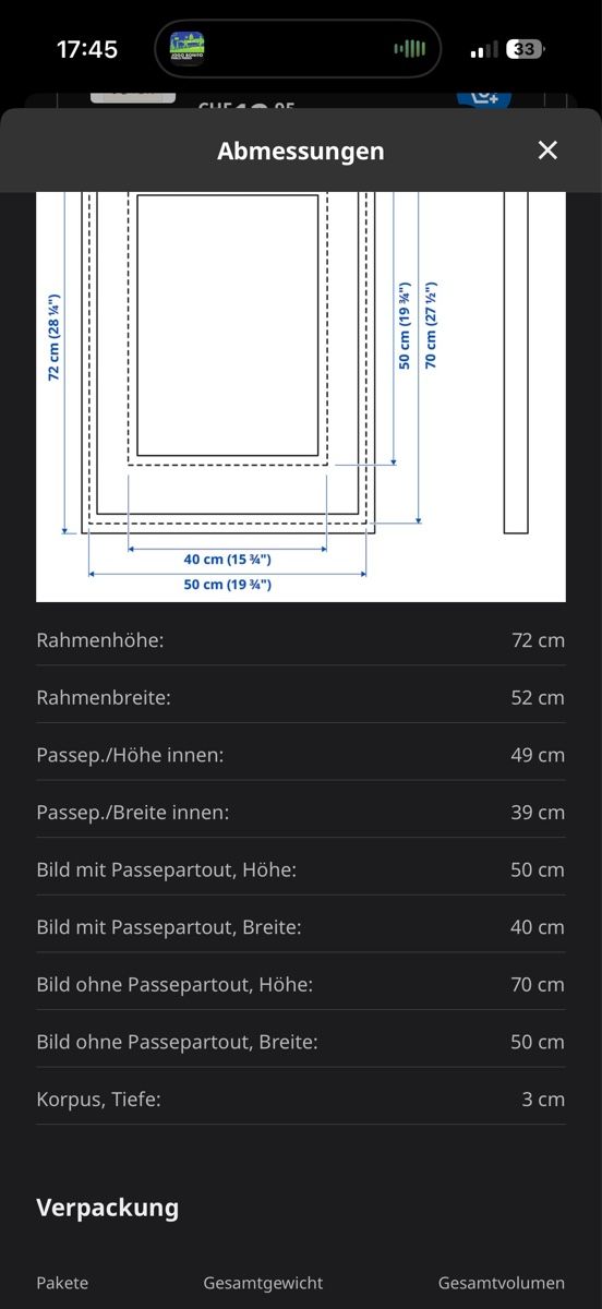 Ikea Cadres de tableaux: Bilderrahmen RÖDALM 50x70 cm (2x)  – Neuf (Voir description) à Zürich par n2036s 2