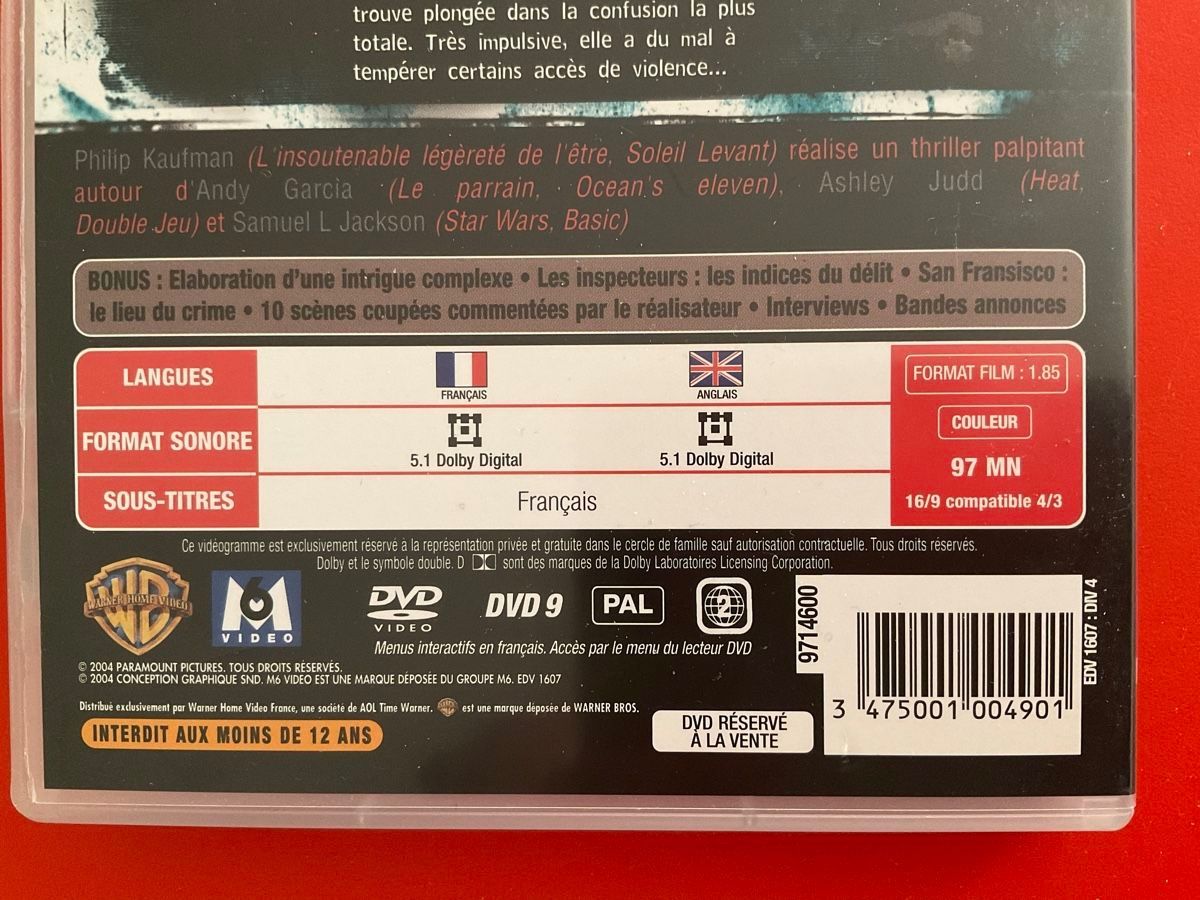 Tutti i DVDs: Instincts Meurtriers DVD Thriller Policier Samuel L. Jackson – Usato da Veyrier venduto da Deniro2 1