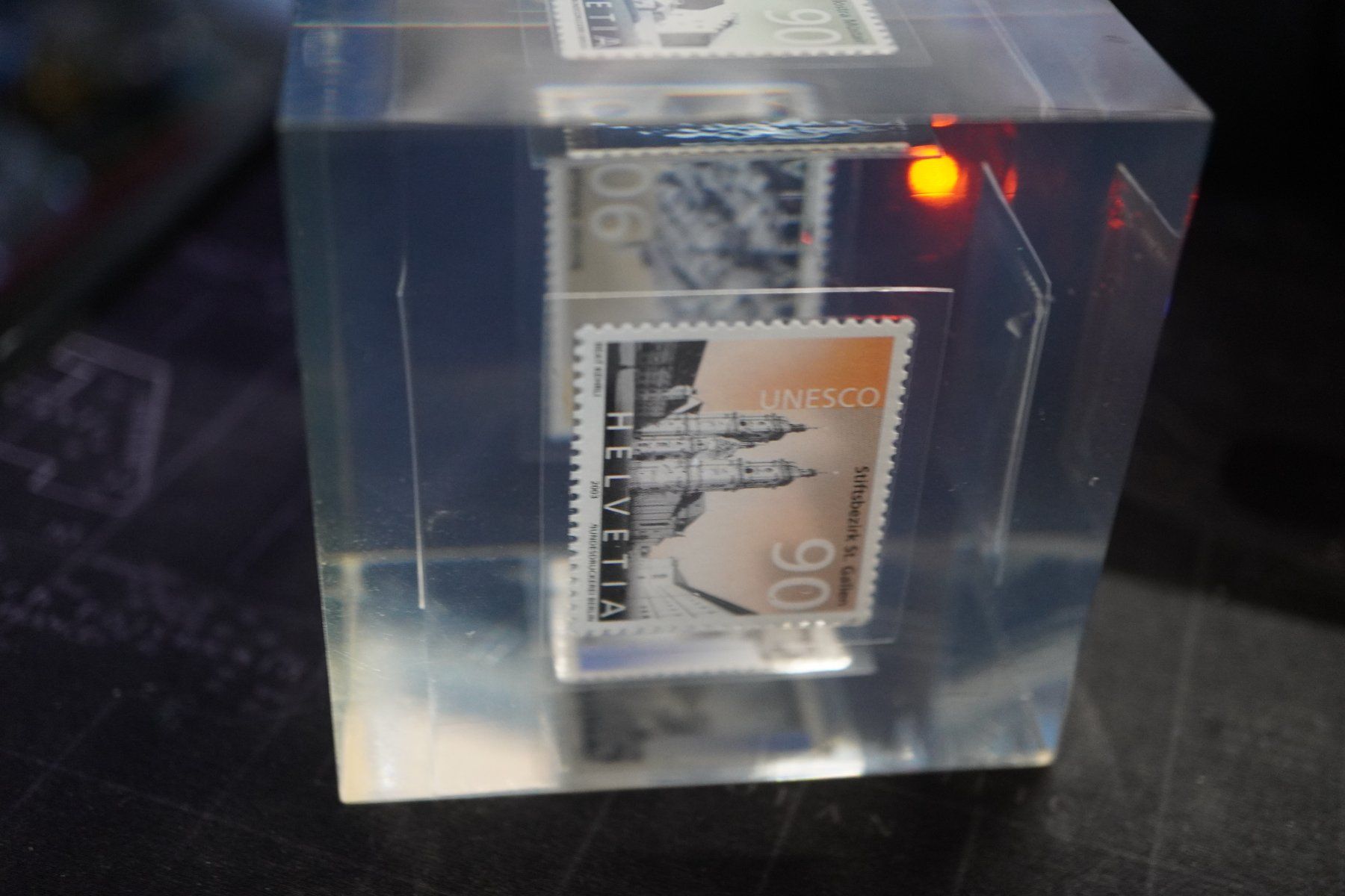 Tutti i francobolli: Briefmarken-Acrylblock – Usato da Eschenbach SG venduto da craniums 3