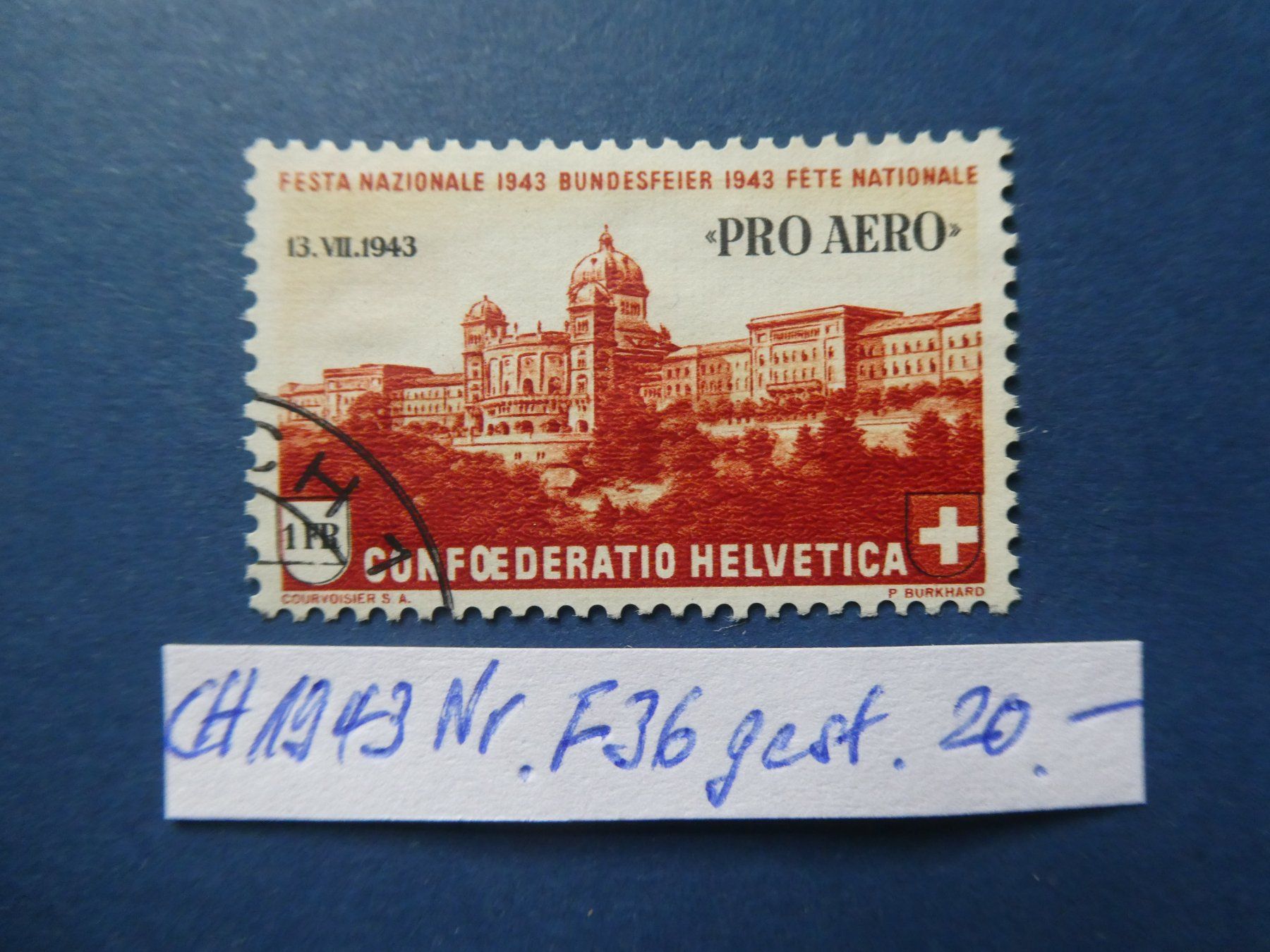 Tutti i francobolli: CH 1943 Nr. F36 gestempelt – Usato da Lausen venduto da Herbamare01