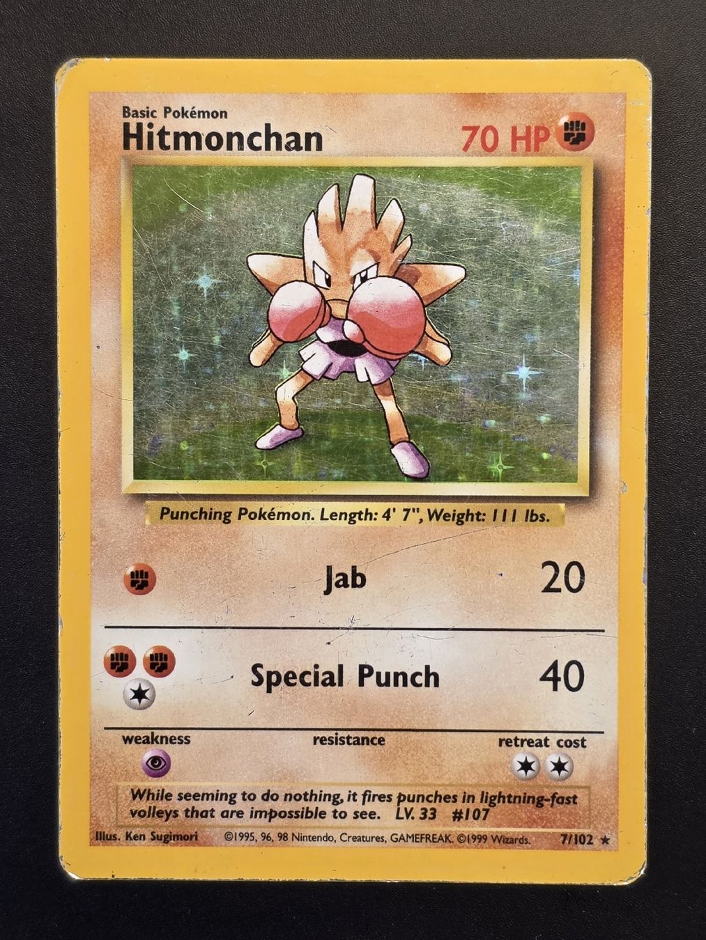 Pokémon Carte collezionabili: Hitmonchan 7/102 Holo | Base-Set 1999 EN  – Usato da Basel venduto da MartinM.91