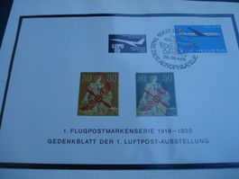 2 Vignettenblock LUPO 1969, mit + ohne Frankatur, Aviatik