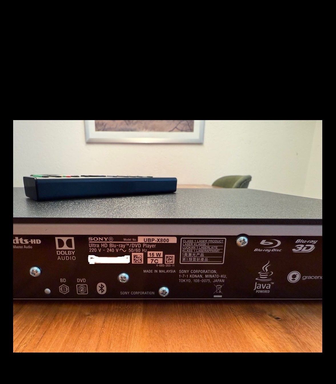 Sony Lecteur multimedia & Streamer: Sony 4K UHD UBP-X800 – D'occasion à Langenthal par beli-1980 1
