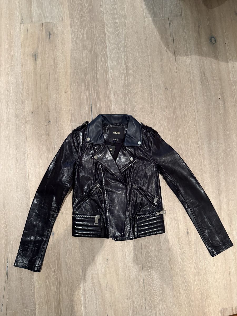 Maje Giacche: Maje Leather Jacket, new with tags, size 36 – Nuovo e nell'imballaggio originale da Zürich venduto da EShopping81 2