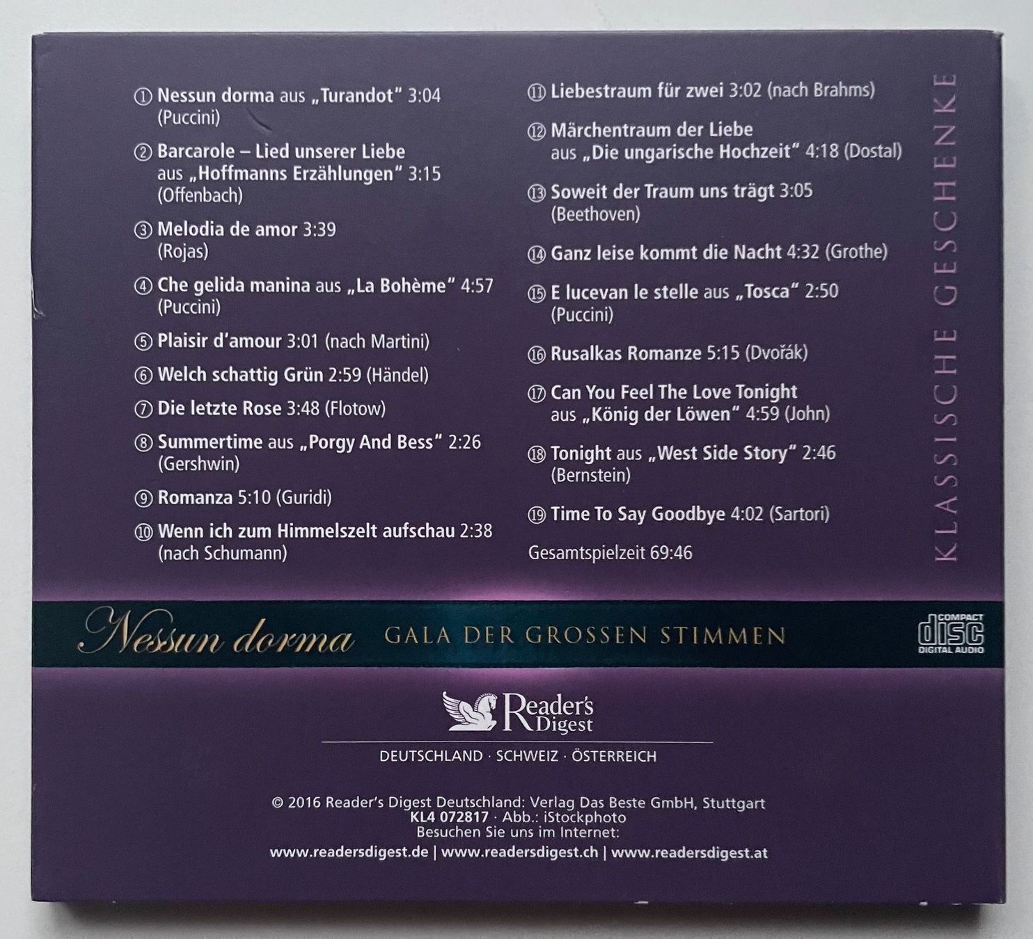 CD: Nessun dorma / Gala der grossen Stimmen – Usato da Näfels venduto da rottabi 1