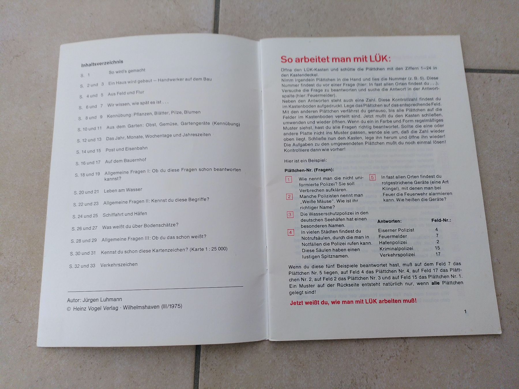 Bücher: LÜK SACHUNTERRICHT GRUNDSCHULE 1 – Gebraucht aus Brugg AG von olamim 3