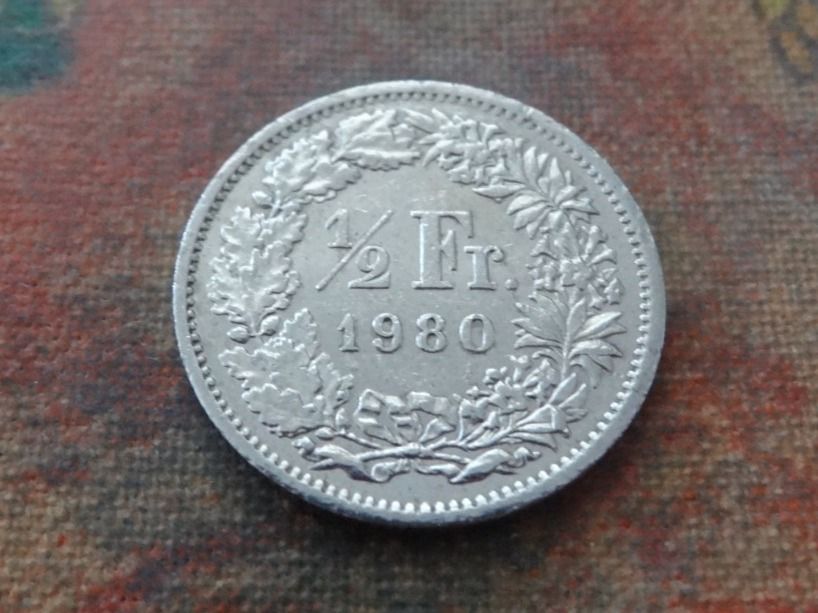 Tutti le monete: 1/2 Fr. 1980 – Usato da Romanel-sur-Lausanne venduto da Swift13
