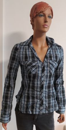 Karierte Damen Bluse Gr S