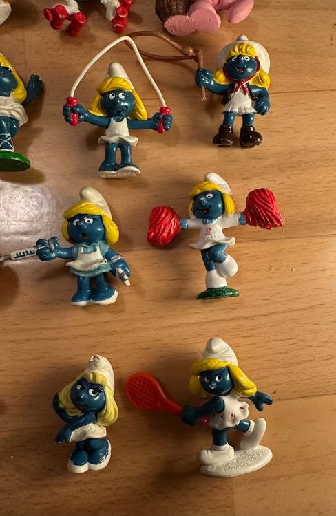 Les Schtroumpfs Nes Figurine Schtroumpfette Peyo 20034 De 1984 - Occasion Très Bon état, Allemagne, PVC Jouet Smurf Vintage 1984