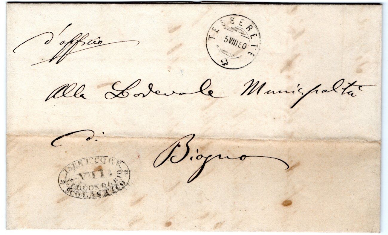 Timbri: PRF2 Prefilatelia TESSERETE 5VIII80 – Usato da BREGANZONA venduto da adelio8