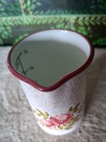 Messbecher Emaille mit Blumenmotiv von Riss, neu, 0.5 Liter