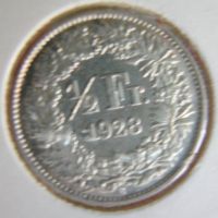 50 Rappen 1928 stgl., silber