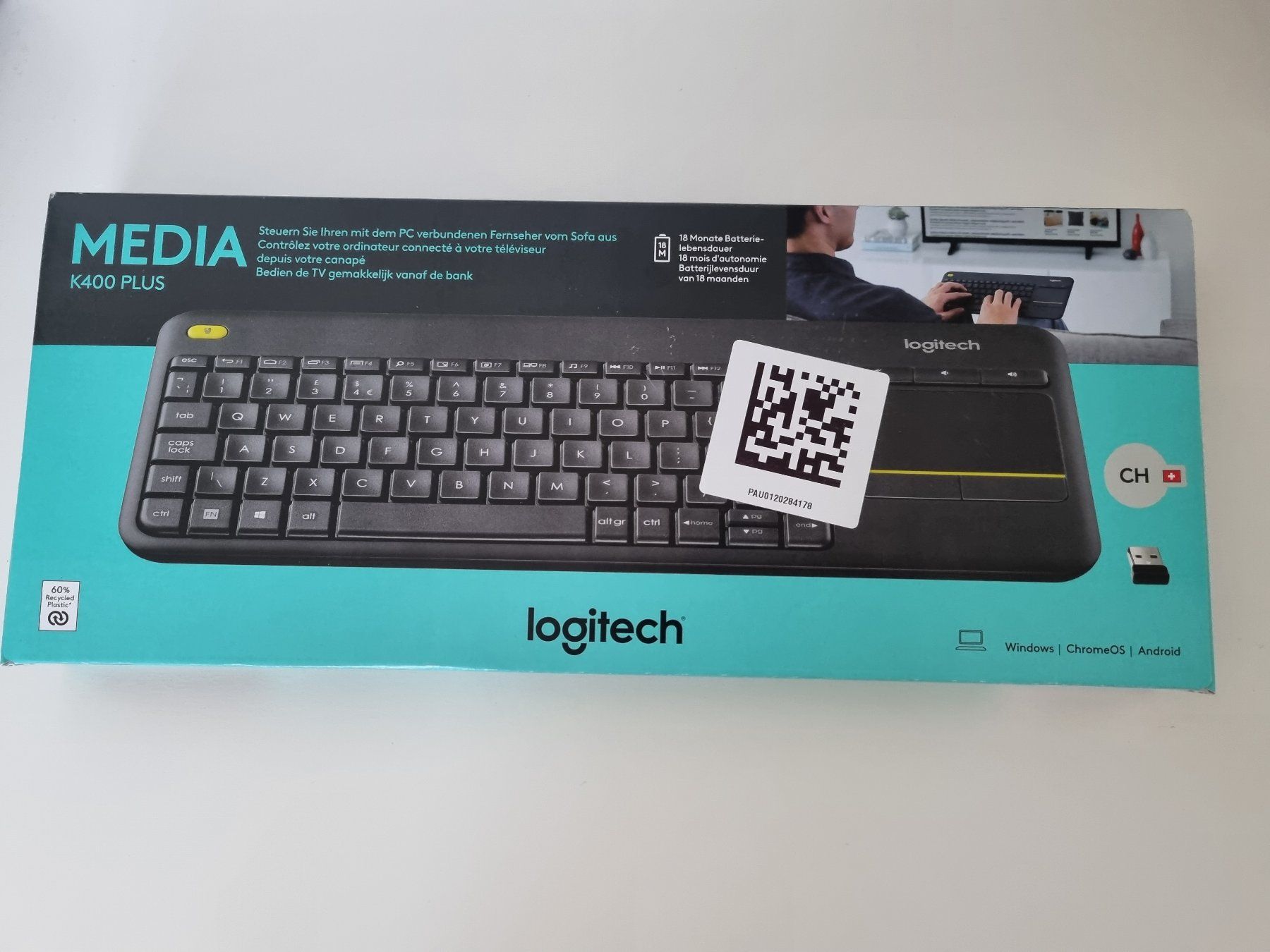 Logitech Tastiere: Logitech K400 Plus Tastatur mit Garantie – Usato da Muri AG venduto da Dongle0 1