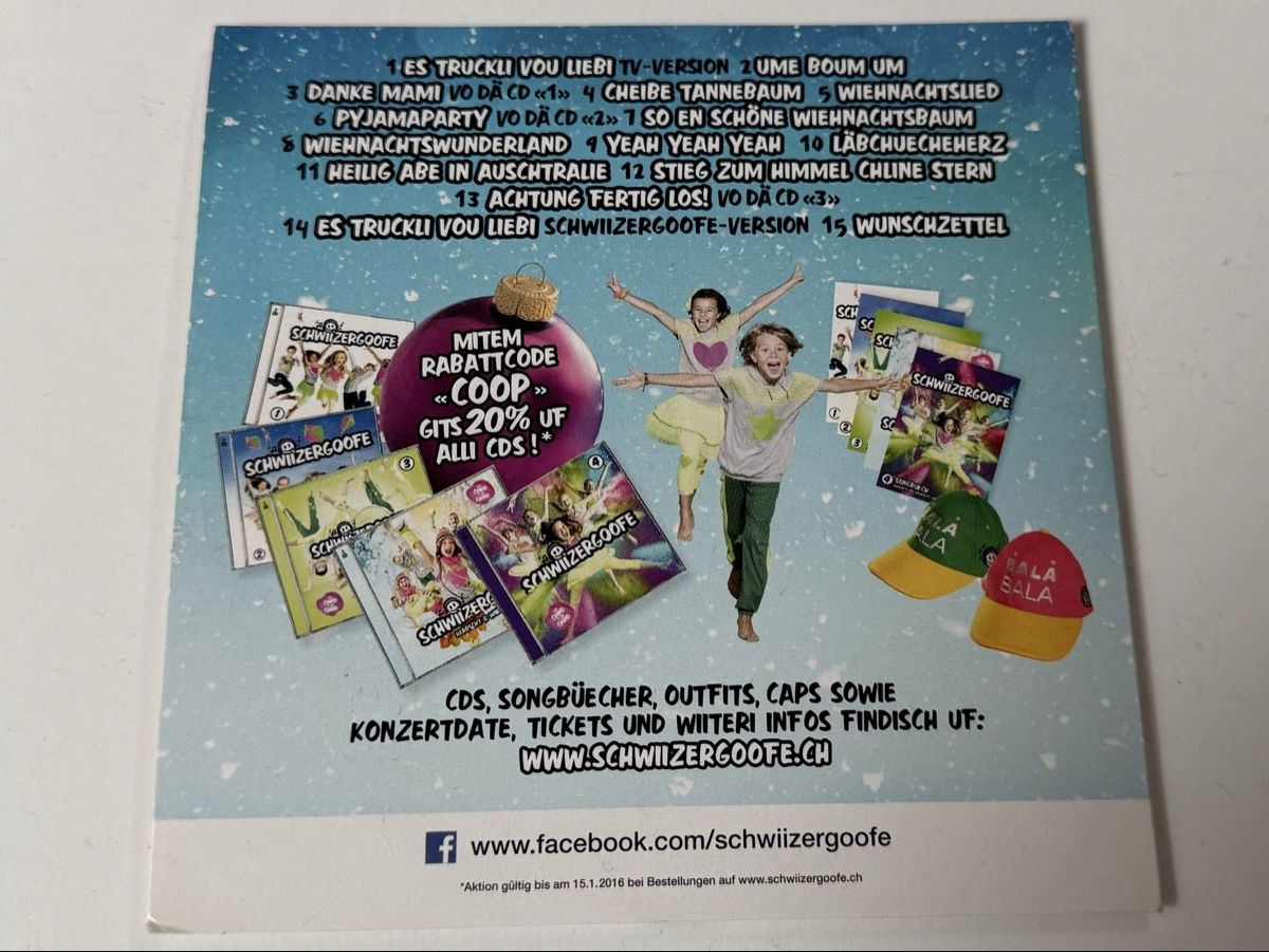CD: Schweizergoofe - Es weihnachtet! CD – Usato da Oberried Brienz venduto da Chyara 1