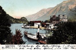 Interlaken Dampfer AK 1909 von Künzli Zürich Nr.984