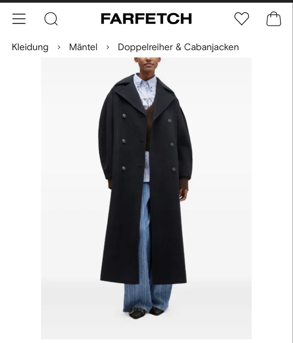 Ganni Cappotti: GANNI Mantel Peacoat Wool NEW – Nuovo e nell'imballaggio originale da Basel venduto da Dencag 8