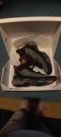 Baskets Jordan noires et violettes taille 