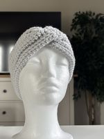 Handgehäkeltes Stirnband Grau – Ohrwärmer