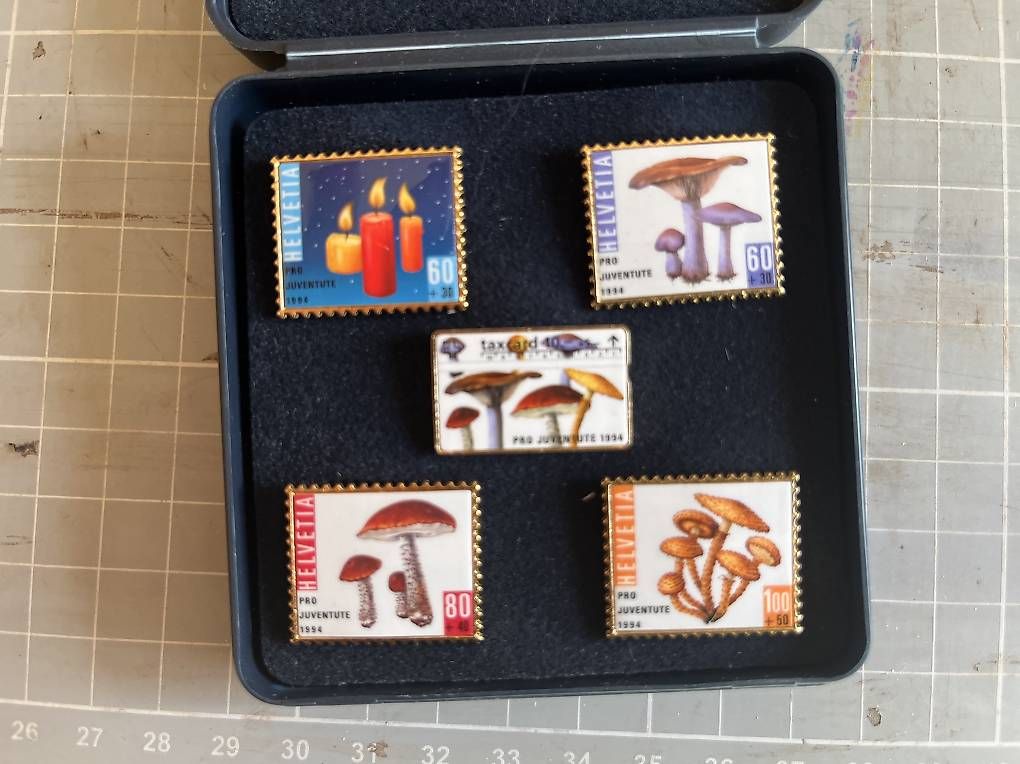Placchette & Badge: Pro Juventute Briefmarken Pin – Usato da Bättwil venduto da hummn