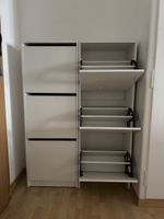 2 Schuhschränke weiss mit jeweils 3 Fächern