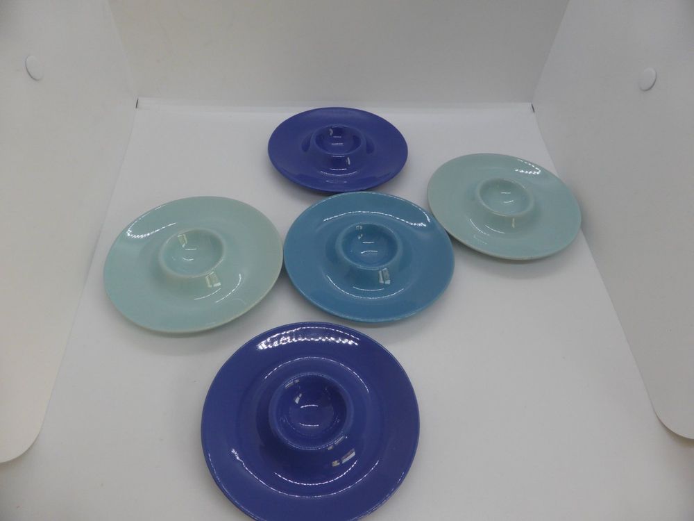 Coquetiers Porcelaine Vintage Bleu – Lot De 6 – Pour œufs à La Coque, Petit Déjeuner, Déco Table – Lavable Au Lave-vaisselle – Cadeau élégant