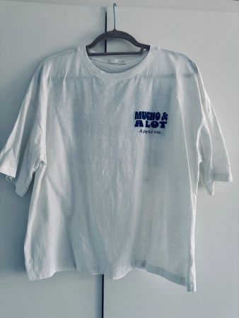 ZARA Cropped T-Shirt Weiss Gr. M