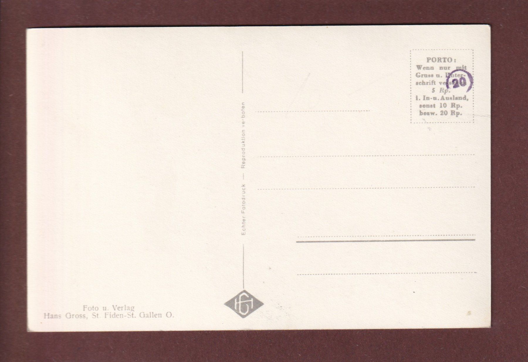 Cartoline postali: ST. GALLEN - Falkenburg-Quartier – Usato da Pully venduto da nicecards 1