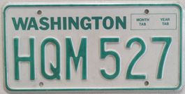 USA Licence Plate Washington State