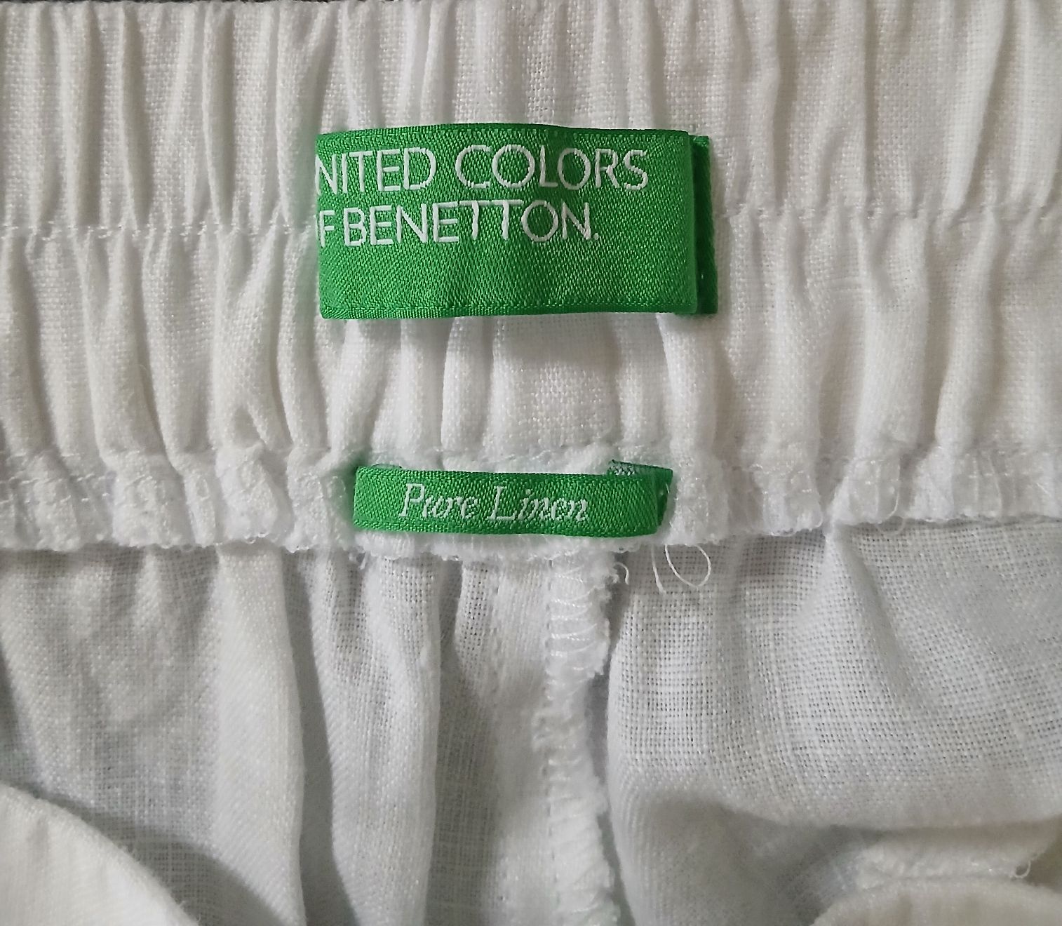 Benetton Hosen: Benetton pure linen white trousers – Gebraucht aus Watt von Tomaf 2