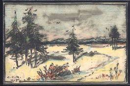 Handgemalt sign. Carl O. Arends: Vereinz