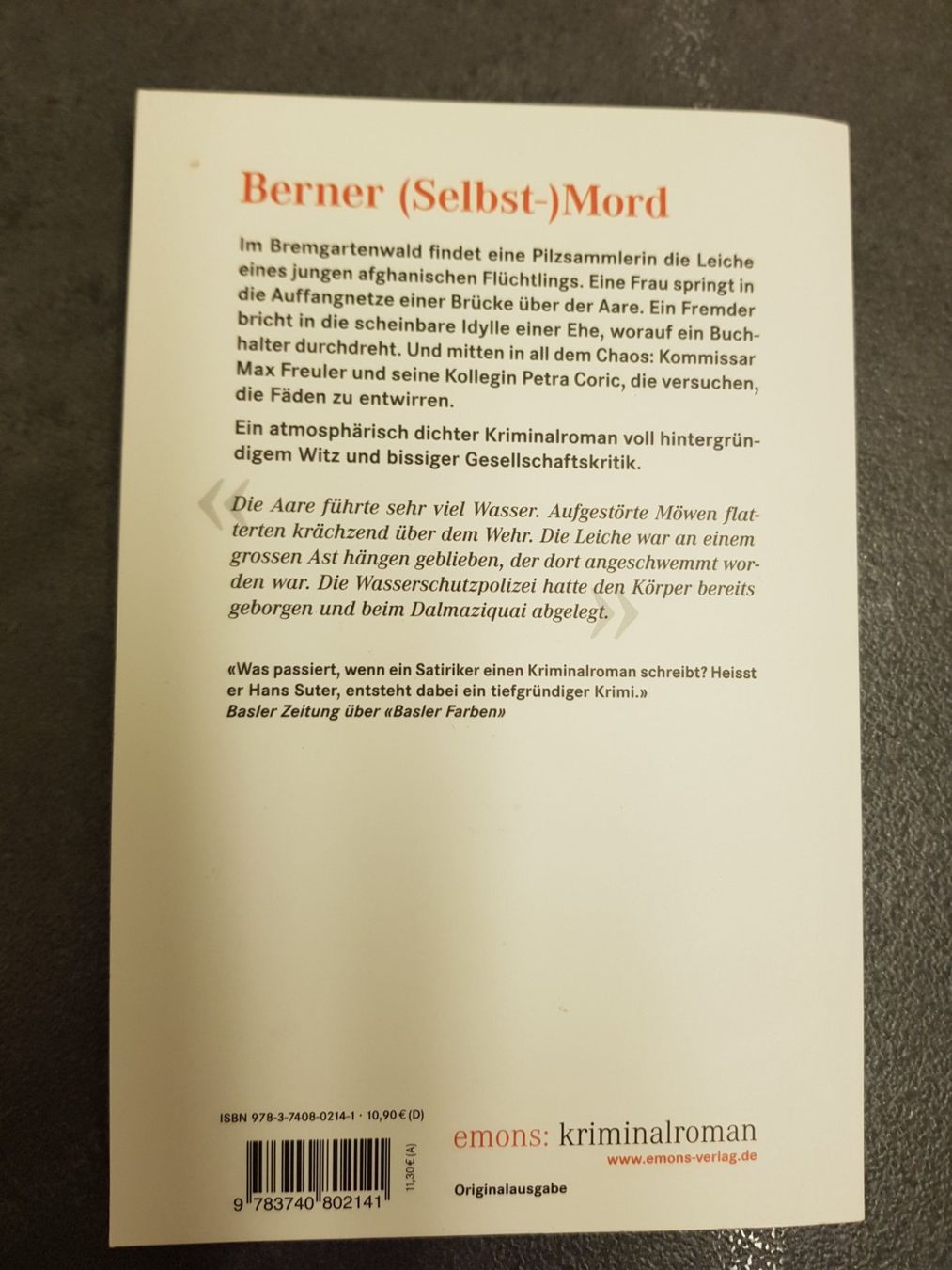 Bücher: Berner Verhängnis / Hans Suter/  Krimi – Gebraucht aus Dietikon von marconi07 1
