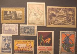 Briefmarken Sammlungsstücke Vignetten 1929, 1931, 1957