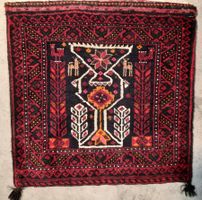 Satteltasche antik, handgeknüpft, 57x57