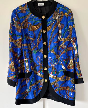 Damenjacke, farbig gemustert, BRILLANTE, Seide/Wolle 50%/50%