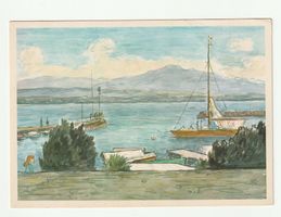 Ansichtskarte Strand bei Nyon Genfersee, Eric Bohny-Baur