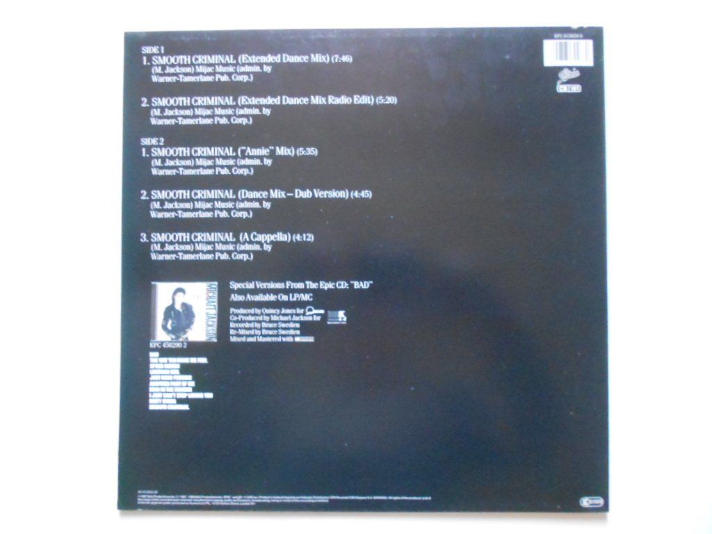Dischi in vinile: MICHAEL JACKSON  -  SMOOTH CRIMINAL  ( MAXI SINGLE ) – Usato da Bex venduto da Giorgiob 1