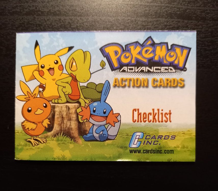 Pokémon Advanced Action Cards Checklist | Kaufen auf Ricardo