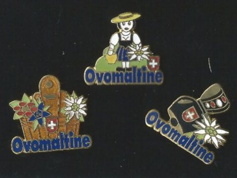 Placchette & Badge: 3 Ovomaltine Pins – Usato da Zürich venduto da t24_de