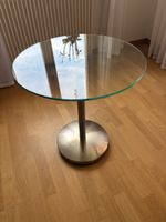 Runder Couch-Glastisch Metallfuss