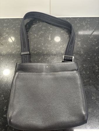 Umhängetasche Montblanc Leder schwarz guter Zustand