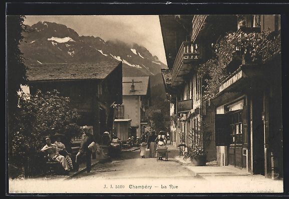 Cartoline postali: AK Champéry, La Rue – Usato da Berlin venduto da bartko-reher